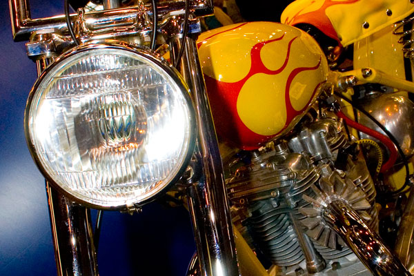 Yellow Custom Motorbike