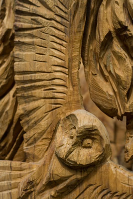Wooden Owl at Mount Pleasant Gardens